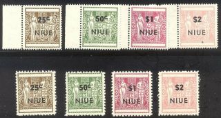 Niue 116 - 19,  116a - 19a Nh - 1967 Arms ($47)