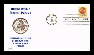 Dr Jim Stamps Us Indian Head Penny Colonial Cachet Fdc Cover Kansas City