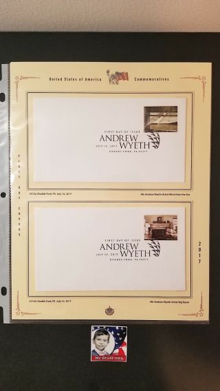 Mrstuff Summer Blow Out 2017 First Day Covers (12) Andrew Wyeth Scott 5212a - L