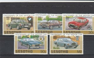 A93 - Lesotho - Sg640 - 644 Mnh 1985 Centenary Of Motoring