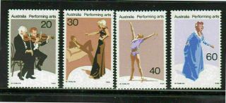 Australia 655 - 658 1977 Performing Arts Vf Nh O.  G