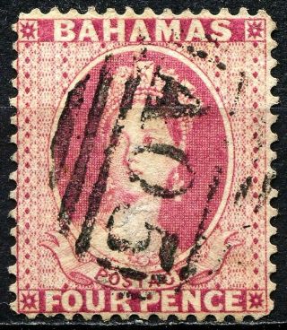 Bahamas 1876,  Sg 35,  4d Bright Rose,  Perf 14,  Cv £40