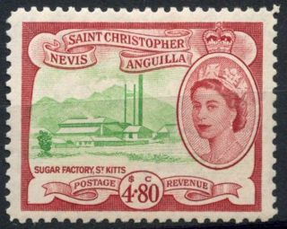 St.  Christopher Nevis,  Anguilla 1954 - 63 Sg 118 $4.  80 Qeii Definitive Mh D86166