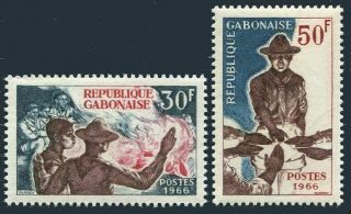 Gabon 200 - 201,  Mnh.  Michel 255 - 256.  Gabon 
