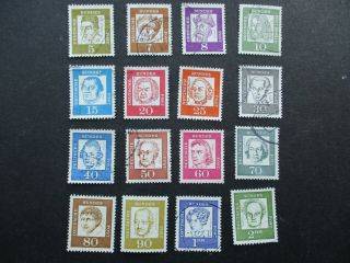 Set Of 16 Germany Famous Germans Stamps (1961 Issues)
