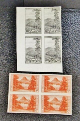 Nystamps Us Stamp 764 765 H $24 Block With 4