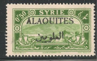 Alaouites 27 (a4) Vf - 1925 0.  50p View At Alexandretta - Overprinted