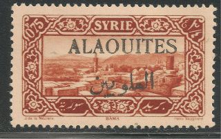 Alaouites 28 (a4) Vf Vlh - 1925 0.  75p View Of Hama - Overprinted