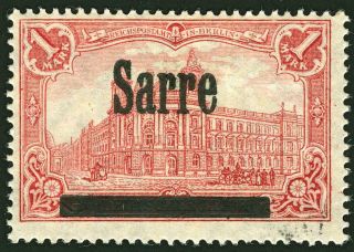 Germany France Stamps 1920 Saargebeit Saar 17a 25:17 Mh € 35—