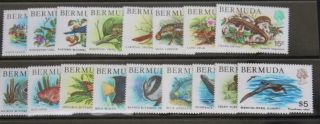 Bermuda 1978 Sg387 - 403 Birds And Fish Thematic Set Fine Mnh