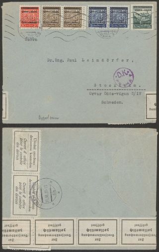 Germany Wwii Bohemia 1939 - Cover To Stockholm Sweden - Censor 36068