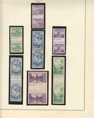 1935,  Special Printing,  Sc 752 - 53,  766 - 770,  Mnh,  Ngai,  Gutter Pairs (s16369)