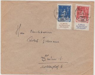 Germany Dr 1922 (14.  12. ) Cover Berlin Mi 233/34 To Dresden