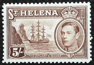 St.  Helena Stamp 1938 - 44 5/ - King George Vi Scott 126 Sg139 Og Lh - H