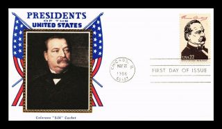Dr Jim Stamps Us President Grover Cleveland Colorano Silk Fdc Cover Chicago