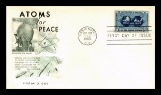 Dr Jim Stamps Us Atoms For Peace Scott 1070 First Day Cover Washington Dc