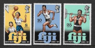 Fiji 1971 South Pacific Games Sg451/3 Mnh