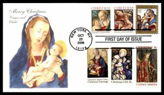 Mayfairstamps Us Fdc 2008 Christmas Mary & Jesus Combo First Day Cover Wwb35541