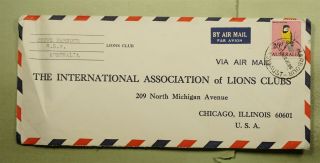 Dr Who 1966 Australia Coffs Harbour Airmail To Usa Lions International E67097