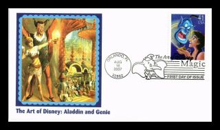 Dr Jim Stamps Us Art Of Disney Aladdin And Genie First Day Cover Orlando