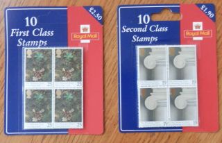 1995 National Trust Blister Souvenir Packs - 10 X 25p & 10 X 19p Stamps