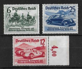 Germany Reich 1939 Nh Complete Set Of 3 Michel 686 - 688 Cv €110 Vf