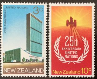Zealand 1970 25th.  Anniversary Of United Nations Sg938/9 Mnh