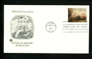 Us Fdc 4805 Pcs Artcraft Battle Of Lake Erie War Of 1812 2013 Put - In - Bay,  Oh