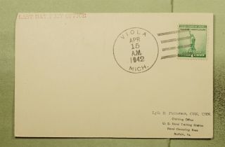 Dr Who 1942 Viola Mi Last Day Cancel Postcard E40891