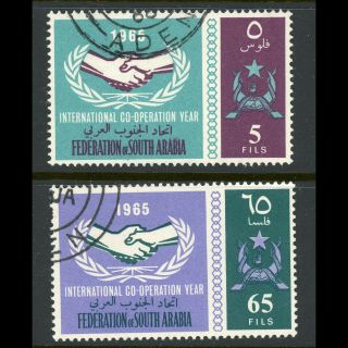 South Arabian Federation 1965 Icy.  Sg 17 - 18.  Fine.  (wb789)