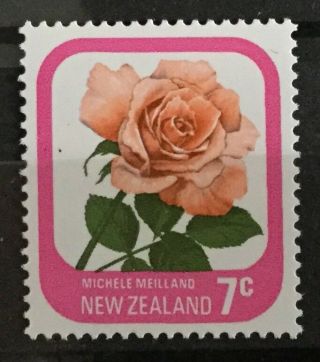 Zealand 1976 7c.  “michele Meilland” Perf.  14½ X14 Sg1092a Mnh.