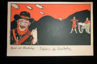 Boer War Dutch Post Card In Kimberley