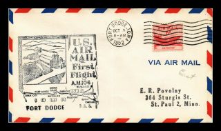 Us Cover Air Mail First Flight Am 106 Fort Dodge Iowa Chicago Illinois