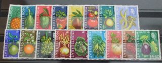 Montserrat 1965 Sg160 - 76 Qeii Fruit Thematic Ohms Set To $4.  80 Fine Mnh