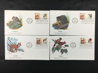 Us Fdc 1978 Fleetwood Cachet Canadian Birds & Animals Set Of 8 Covers Canada Cx