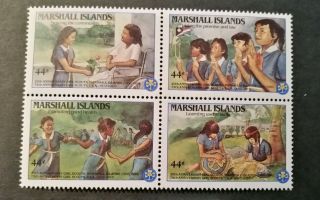 Marshall Islands 1986 Air.  Girl Scouts Set Muh G20