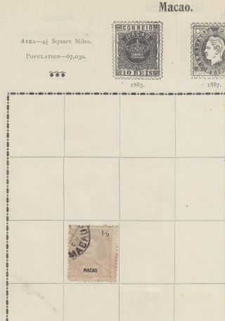 Mk39 Very Early Portuguese Colony Stamps From Old Excelsior Album
