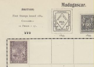 Mk40 1903 French Madagascar Stamp From Old Excelsior Album