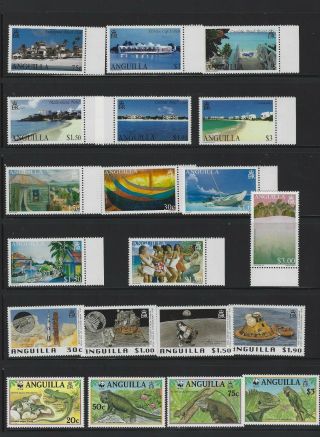 Anguilla Eight Mnh Complete Sets Running From 1992 To 2004