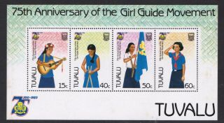 Tuvalu 1985 Girl Guides Anniversary - Mnh Miniature Sheet - Cat £1.  50 - (71)