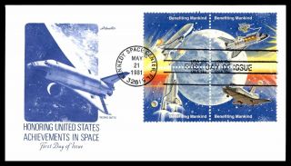Mayfairstamps Us Fdc 1981 Space Achievments Artmaster Block First Day Cover Wwb0