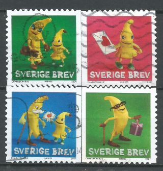 ˳˳ ҉ ˳˳sw16 Sweden Sverige Complete Set 2009 Different Love Hearts Bananas