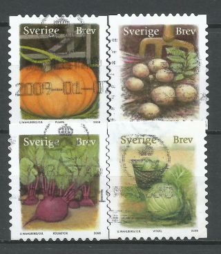 ˳˳ ҉ ˳˳sw13 Sweden Sverige Complete Set 2008 Different Art Vegetables Pumpkin