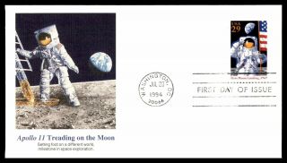 Mayfairstamps Us Fdc 1994 Treading On Moon Apollo 11 First Day Cover Wwb06451