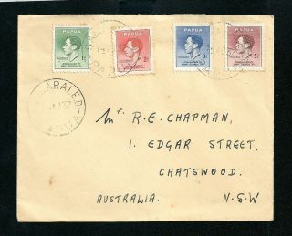 1937 Fdc Cover Kgvi Coronation Samarai E.  D Postmark Papua N Guinea To Australia