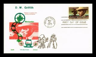 Dr Jim Stamps Us D W Griffith Movie Maker Fdc Jackson Cover Beverly Hills
