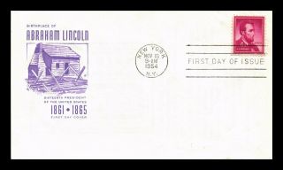 Us Cover Abraham Lincoln Birthplace 4c Fdc House Of Farnum Cachet