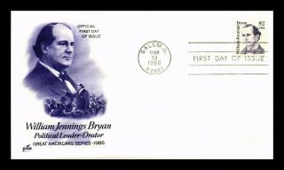 Dr Jim Stamps Us William Jennings Bryan Great Americans Fdc Art Craft Cover
