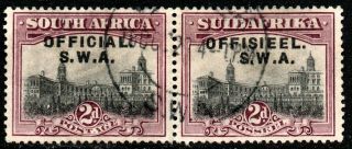 South West Africa Official 2d Pair (sg 011).