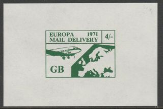 Cinderella 6385 - 1971 Gb Postal Strike - Europa 4s M/sheet U/m